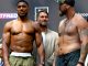 Anthony Joshua weighs in 5.4lbs LIGHTER for O2 Arena showdown with Robert Helenius