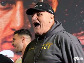 John Fury apologises for his f-word ranting at son Tommy’s farcical press conference – but says ‘pandemonium’ of flipping and smashing tables ‘is my character’… all while using it as an advert opportunity for a betting brand