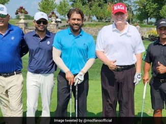 MS Dhoni Plays Golf With Former US President Donald Trump, Claims Social Media. Video Viral