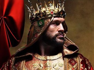 Tyson Fury really IS the Gypsy King in new fight poster, as he poses with a crown and gold-trimmed robe ahead of Saudi showdown with Francis Ngannou