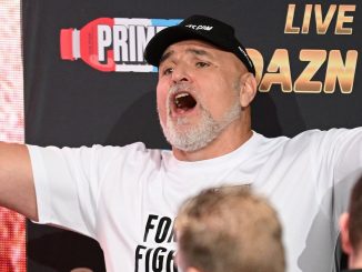 Footage emerges of John Fury MOONING KSI at Thursday’s final press conference in an attempt to unnerve the YouTuber ahead of bout with his son Tommy
