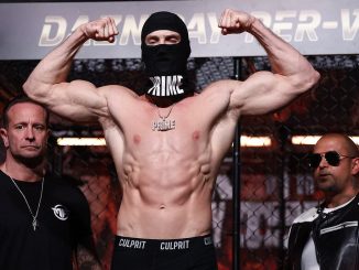 Logan Paul MAKES weight after arriving late to public weigh-in wearing balaclava… while Dillon Danis punches barrier between them during final face off and demands ‘we do this for real’