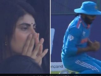 India vs New Zealand: Ravindra Jadeja Drops Simple Catch vs NZ. Wife Rivaba’s Reaction Goes Viral During Cricket World Cup 2023 – Watch