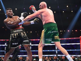 Tyson Fury survives an almighty scare against boxing newcomer Francis Ngannou… as the Gypsy King battles back from third round knock down to secure a split decision victory on the judges scorecards