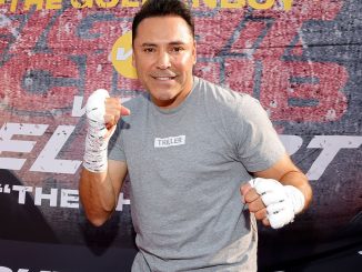 Oscar De La Hoya publicly tells Floyd Mayweather to ‘f*** off’ as he blames his rival’s relationship with Ryan Garcia for the U-turn over the Devin Haney fight
