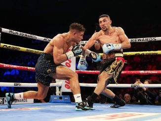 Teofimo Lopez taunts booing crowd by saying ‘suck a d*** – no homo!’ after being GIFTED unanimous-decision victory over Jamaine Ortiz to keep his 140-pound title in Las Vegas
