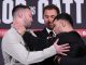 Jack Catterall grabs Josh Taylor by the THROAT during event to promote their grudge rematch, with security forced to separate the pair… as the Tartan Tornado vows to ‘smash’ his bitter rival