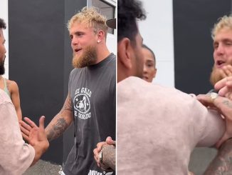 Jake Paul gets into carpark scuffle with Indian pro boxer Neeraj Goyat as YouTuber-turned-fighter is confronted on eve of next bout in Puerto Rico: ‘F**k you three times brother’