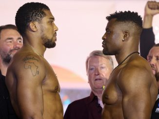 Anthony Joshua vs Francis Ngannou – Weigh-in RECAP: Former UFC champion weighs 20 pounds heavier than British rival ahead of their titanic clash in Saudi Arabia dubbed ‘Knockout Chaos’