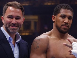 ‘He knocks out Tyson Fury, without a doubt’: Eddie Hearn begs the Gypsy King to beat Oleksandr Usyk after Anthony Joshua’s destruction of Francis Ngannou to make the ‘biggest fight in the history of the sport’