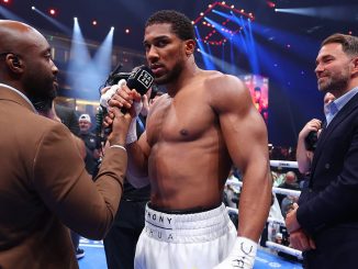 Anthony Joshua delivers ANOTHER ‘weird’ microphone monologue – with accents and call-outs with no response from ‘soulless’ Saudi crowd – after knocking out Francis Ngannou to line up Tyson Fury