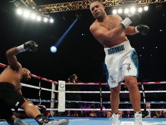 Joe Joyce secures knockout victory in final seconds of his bout against Kash Ali… in unconvincing return to action after back-to-back defeats by Zhilei Zhang last year