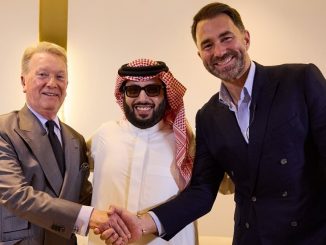 Eddie Hearn, Frank Warren and Saudi powerbroker Turki Alalshikh reveal their selected weight classes for historic five-fight Queensberry vs Matchroom showdown this summer